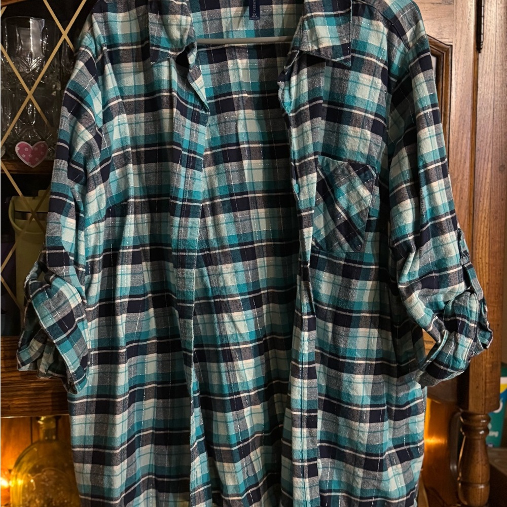 Falls Creek Plaid Jacket - Blue and Black